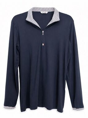 For Horses Women’s Equestrian Long Sleeve Quarter Zip Riding Top – XL